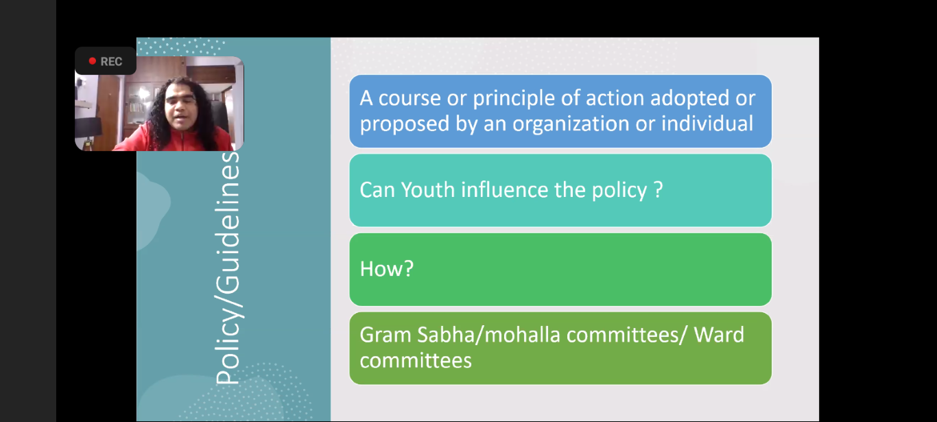 Webinar on Government and role of Youth